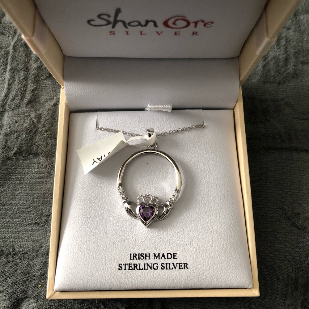 Shanore Claddagh Necklace in Sterling Silver
